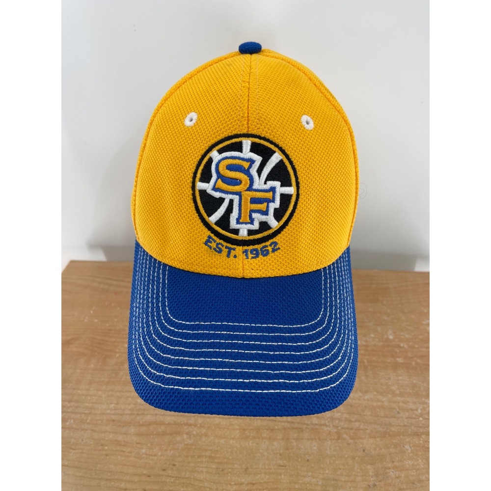 Adidas Golden State Warriors SF Est 1962‎ Baseball Cap Hat Yellow Blue Size S/M